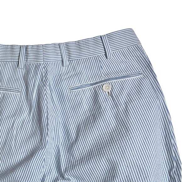 Brooks Brothers Other - Brooks Brothers Fitzgerald Fit Pants Size 35W Blue White Striped Seersucker